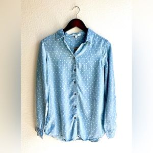 Polka Dot Chambray Shirt